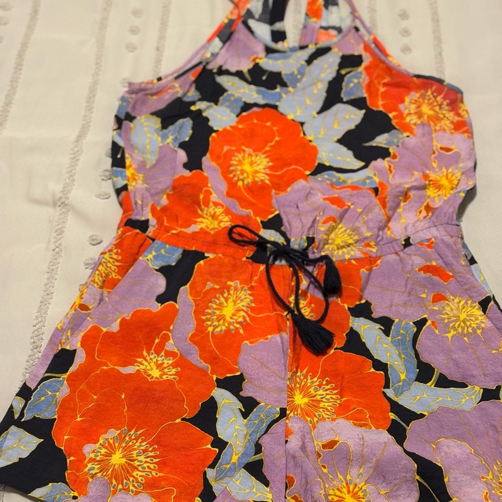 LOFT Multicolor Floral Short Romper